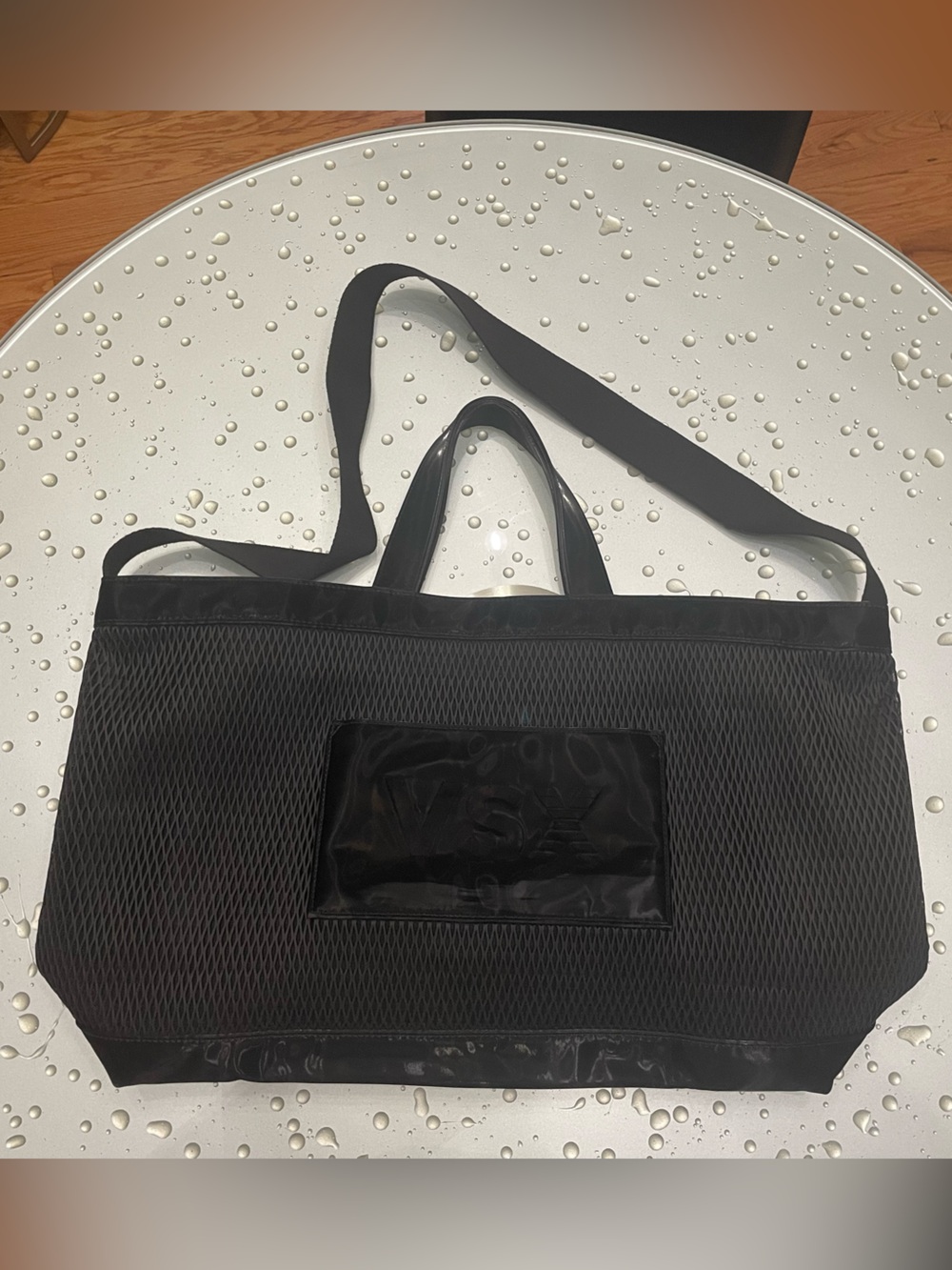 Victoria Secret Black Mesh Tote Bag